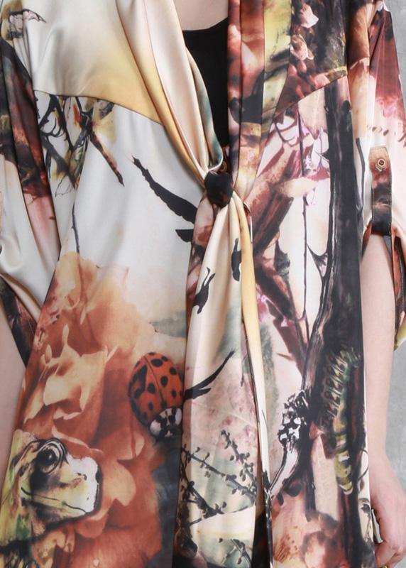 Beautiful Sunrise Paitings Silk Summer Dresses - SooLinen