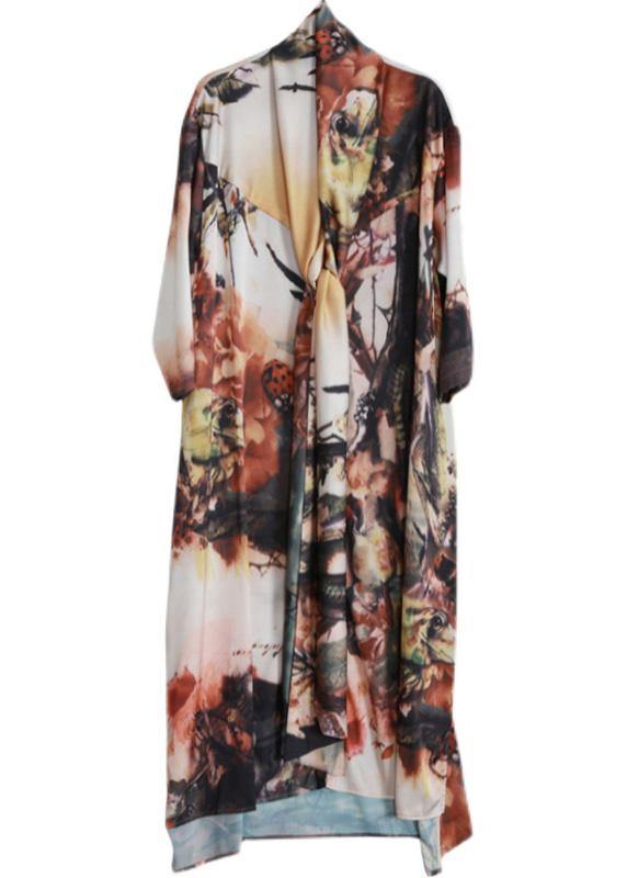 Beautiful Sunrise Paitings Silk Summer Dresses - SooLinen