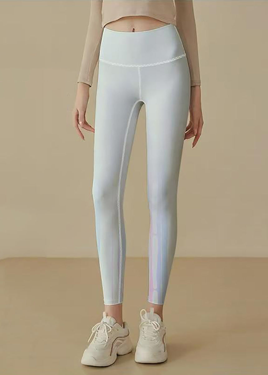 Simple Print Super Stretch High Waist Butt Scrunch Capri Running Leggings
