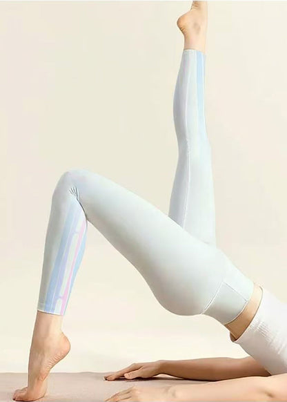 Simple Print Super Stretch High Waist Butt Scrunch Capri Running Leggings