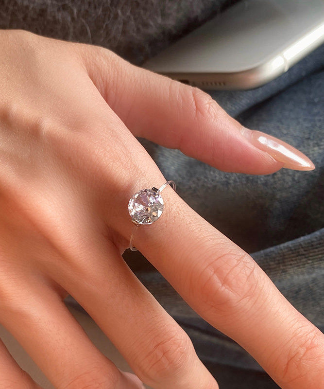 Simple Style Fishing Line Zircon Rings