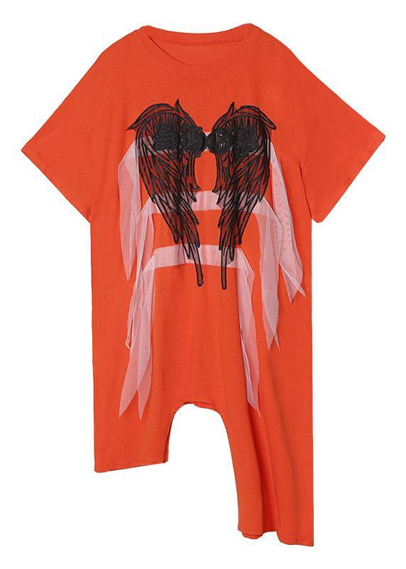 Simple black quilting clothes o neck asymmetric Art summer Dresses - SooLinen