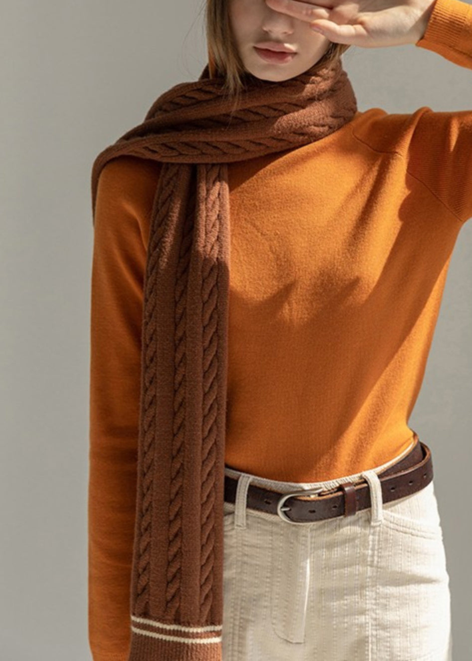 Slim Fit Blue Hooded Solid Knitting Cotton Sweaters Winter