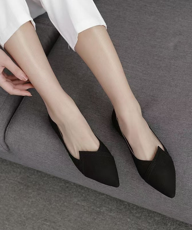 Splicing Pink Flat Shoes For Women Pointed Toe Flat Feet Shoes