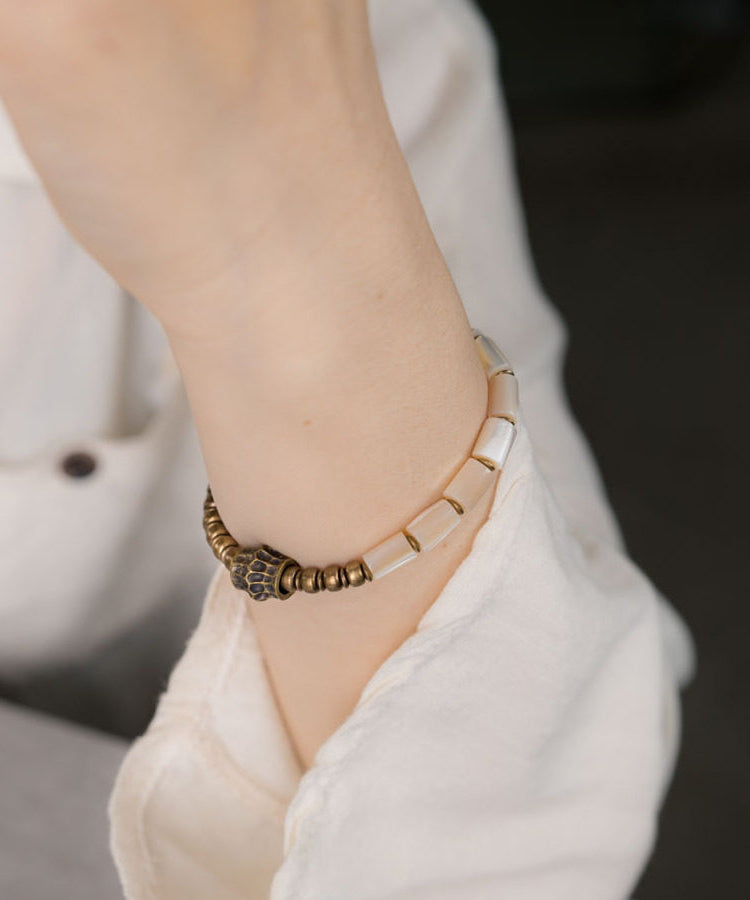 Style Alloy Patchwork Shell Unisex Charm Bracelet