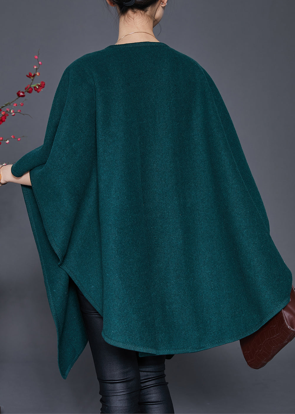 Style Blackish Green Oversized Woolen Cardigan Winter