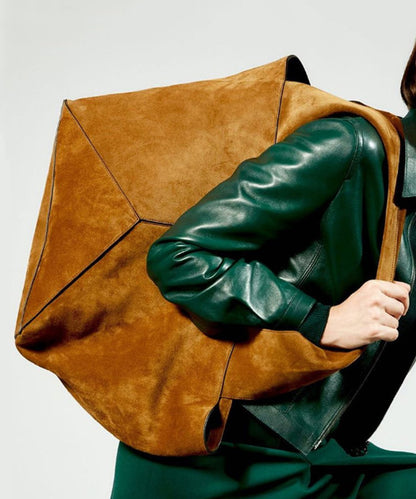 Style Brown Large Capacity Suede Shoulder Bag