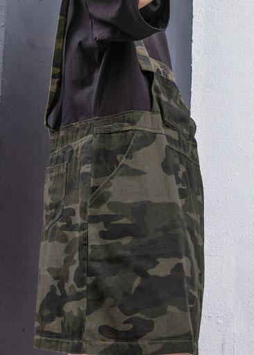 Style Camouflage Cotton clothes false two pieces Plus Size summer Dresses - SooLinen