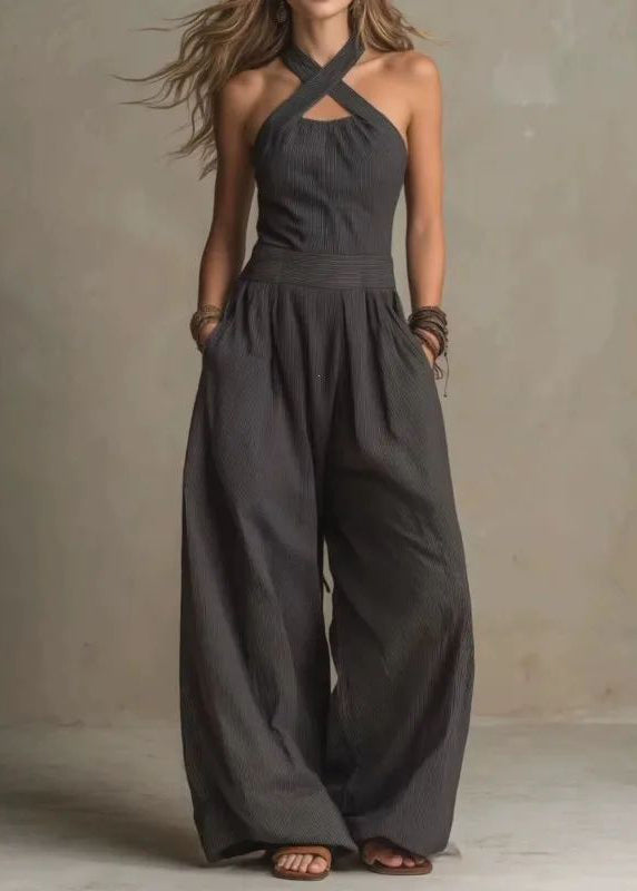 Style Creamy White Wrinkled Out Jumpsuits Summer