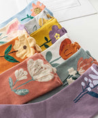 Style Versatile Floral Jacquard Cotton Mid Calf Socks