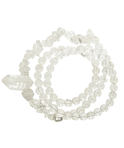 Style White Alloy Crystal Patchwork Double-Layer Unisex Chain Bracelet