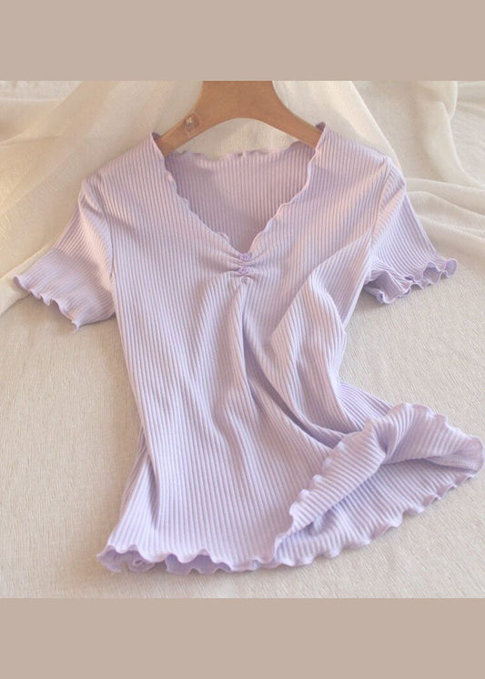 Style White Ruffled Short Sleeve Yoga Top