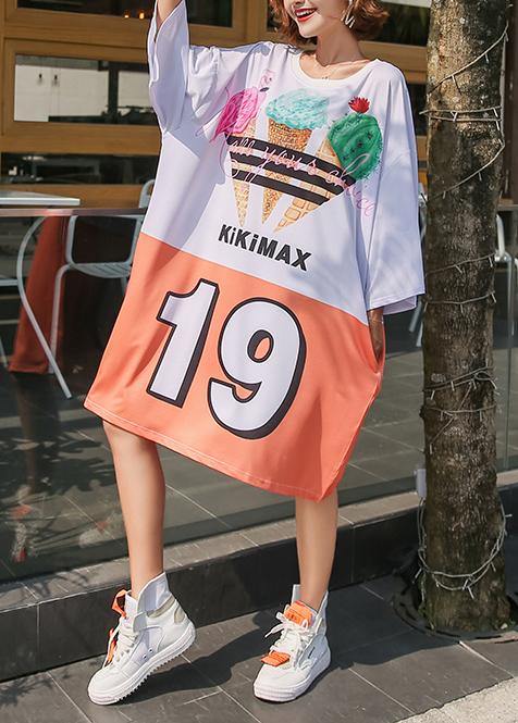 Style photo color Cotton dresses loose summer Dress - SooLinen