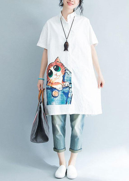 Style prints Cotton clothes Fashion Ideas white Dresses summer - SooLinen