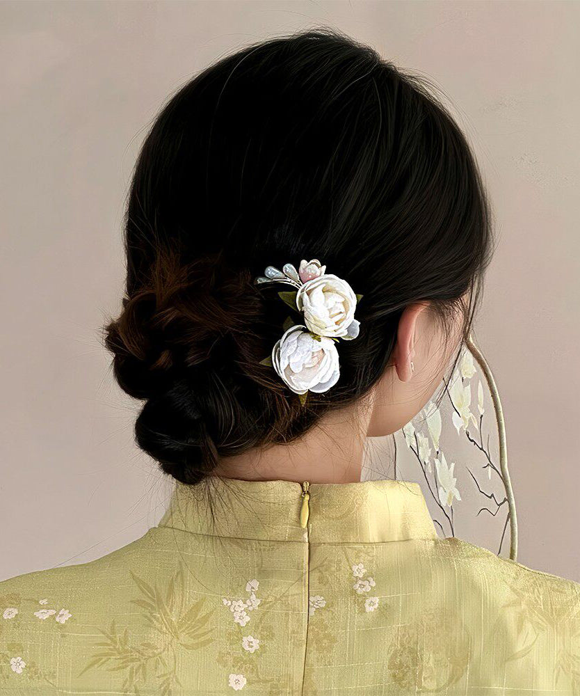 Stylish Alloy Crape Myrtle U-Shaped Hairpin Three-Piece Set