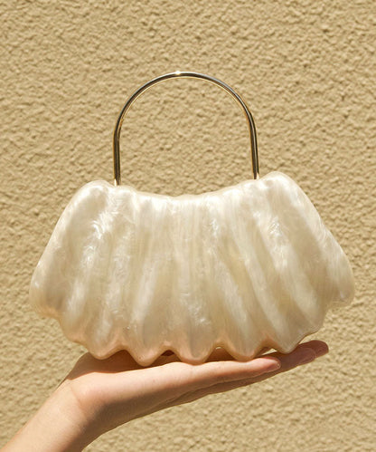 Stylish Beige Versatile Acrylic Tote Handbag