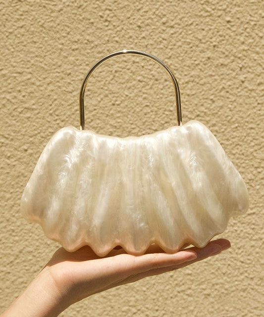 Stylish Beige Versatile Acrylic Tote Handbag