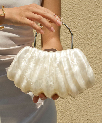 Stylish Beige Versatile Acrylic Tote Handbag