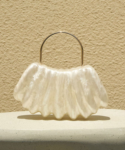 Stylish Beige Versatile Acrylic Tote Handbag