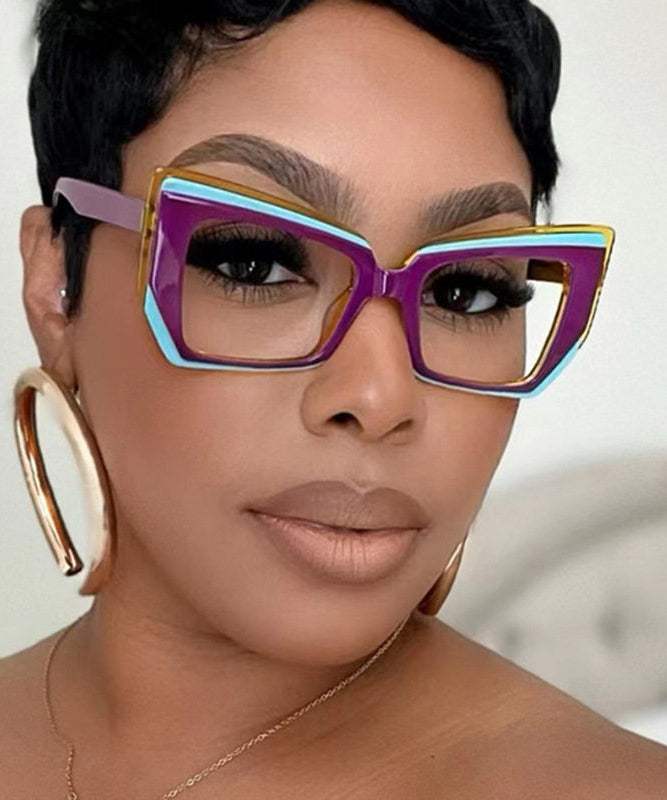 Stylish Blue White Full Frame Reading Glasses