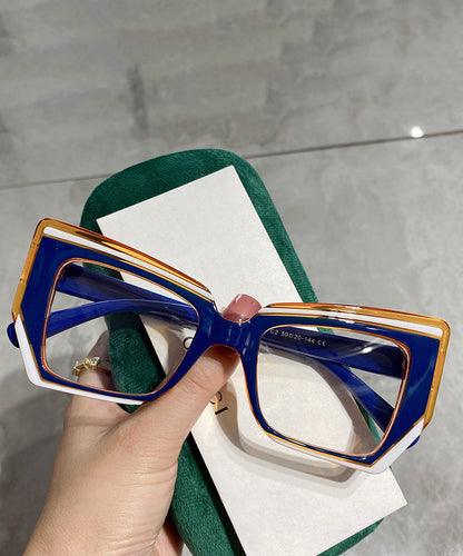 Stylish Blue White Full Frame Reading Glasses