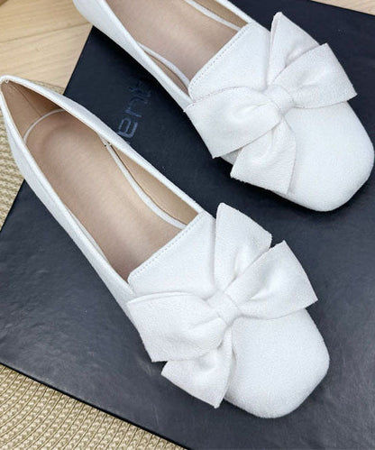 Stylish Bow Splicing Flat Feet Shoes Yellow Suede Plus Size