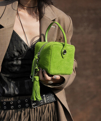 Stylish Brown Tassel Versatile Suede Mini Bag
