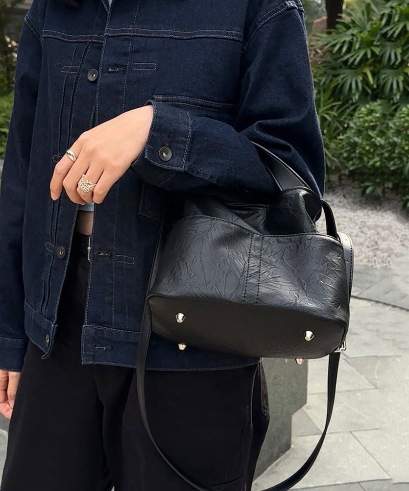Stylish Brown Versatile Faux Leather Tote Bag