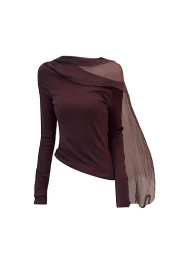 Stylish Cold Shoulder Asymmetrical Design Two Pieces Set Spring