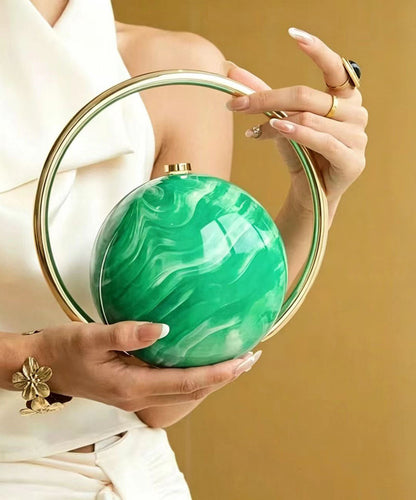 Stylish Fluid Globe Versatile Green Tote Handbag