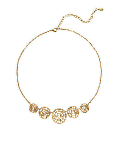 Stylish Gold Copper Overgild Rotate Pendant Necklace