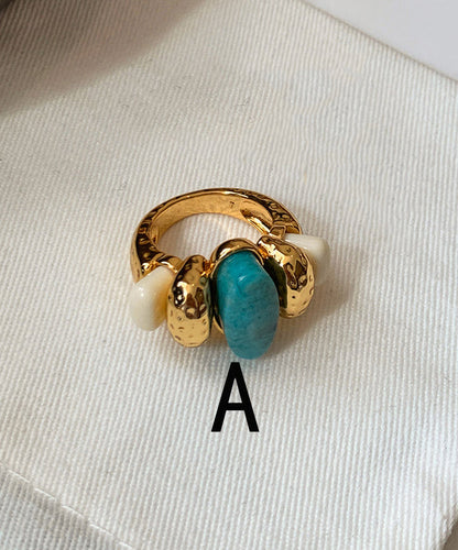 Stylish Golden High Quality Jade Women Ring