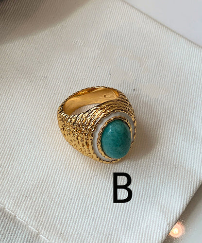 Stylish Golden High Quality Jade Women Ring