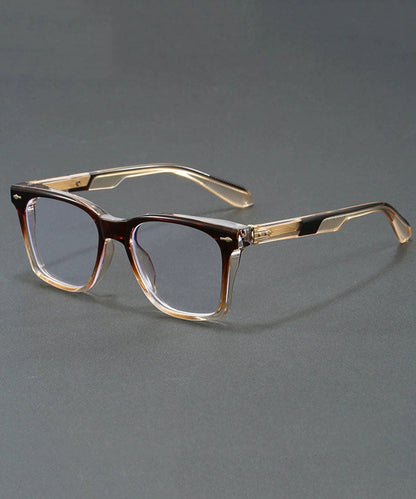 Stylish Green Resin Square Color-Changing Unisex Reading Glasses