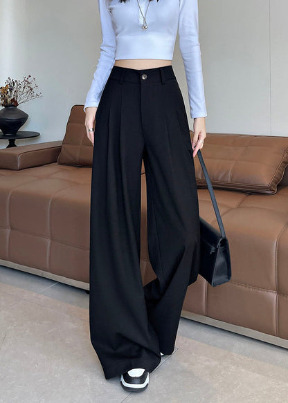 Stylish Grey Oversized Cotton Wide Leg Pants Fall