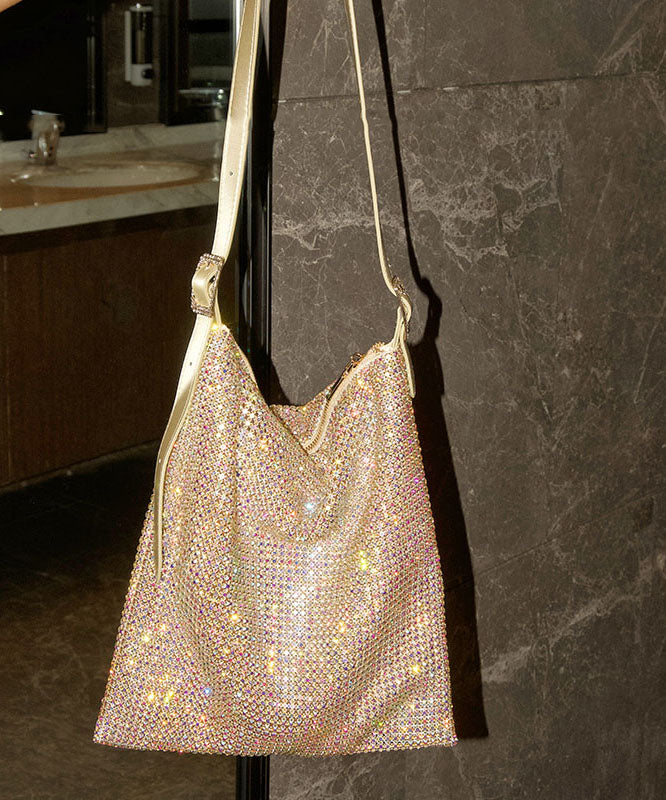 Stylish Handmade Pink Zircon Versatile Shoulder Bag