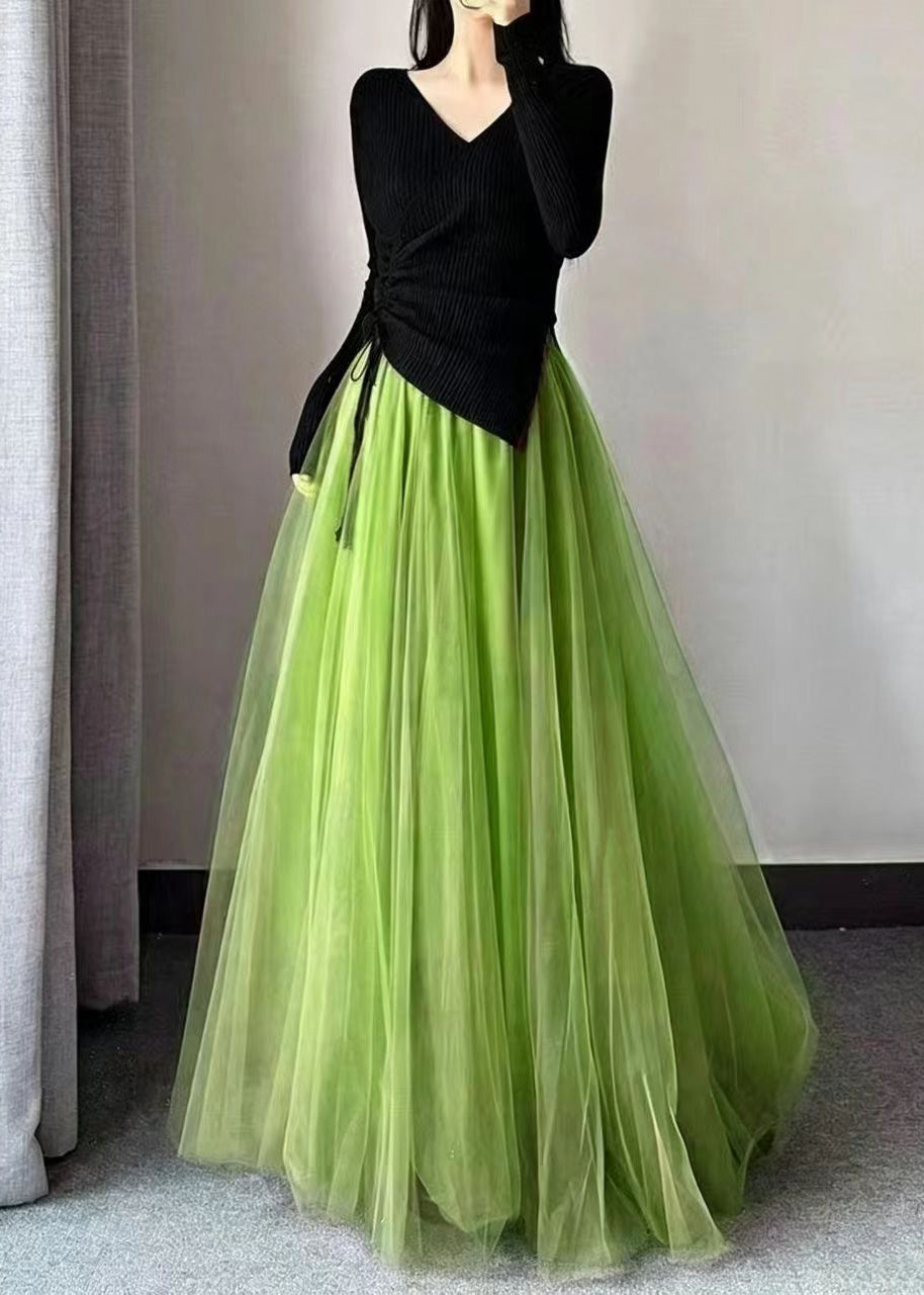 Stylish Purple High Waist Exra Large Hem Tulle Skirt Fall