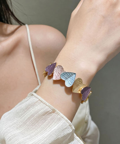 Stylish Rainbow Alloy Love Elasticity Bangle