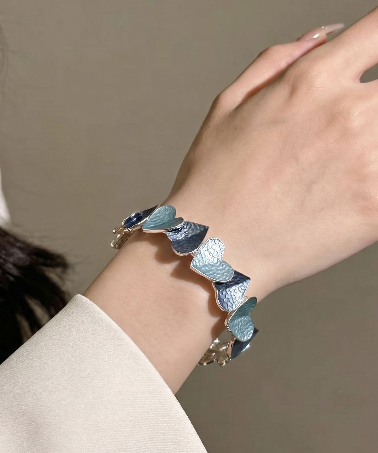 Stylish Rainbow Alloy Love Elasticity Bangle
