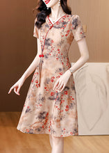 Load image into Gallery viewer, Stylish Red V Neck Print Tasseled Chiffon Mid Dress Summer