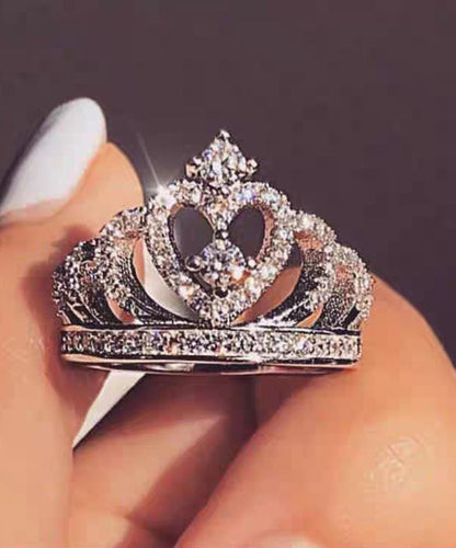 Stylish Silk Alloy Hollow Out Zircon Rings