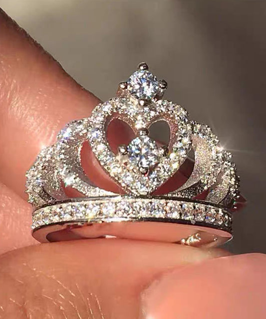 Stylish Silk Alloy Hollow Out Zircon Rings