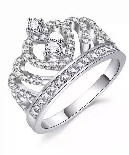 Stylish Silk Alloy Hollow Out Zircon Rings
