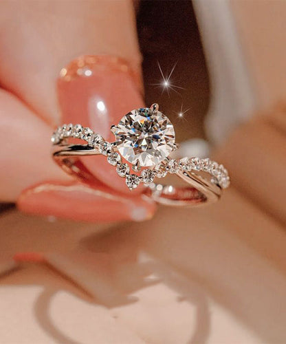 Stylish Silk Stergild Silver Zircon Gem Stone Rings