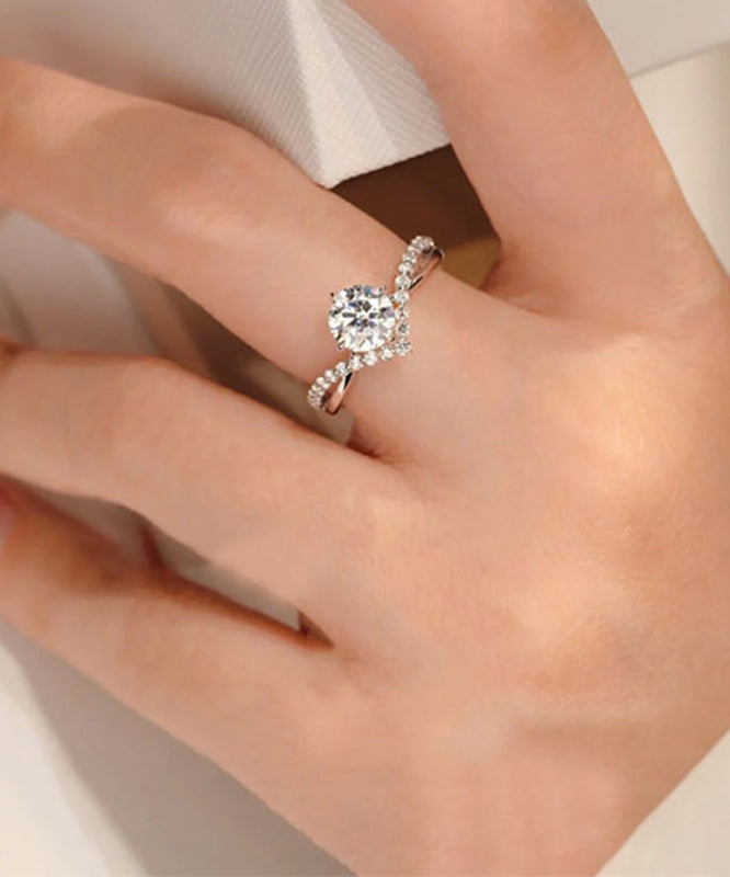 Stylish Silk Stergild Silver Zircon Gem Stone Rings
