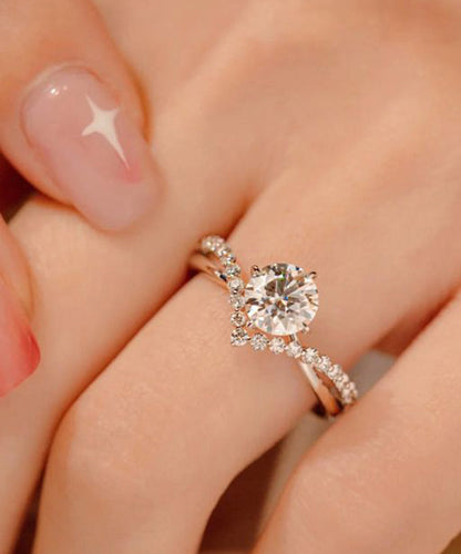 Stylish Silk Stergild Silver Zircon Gem Stone Rings