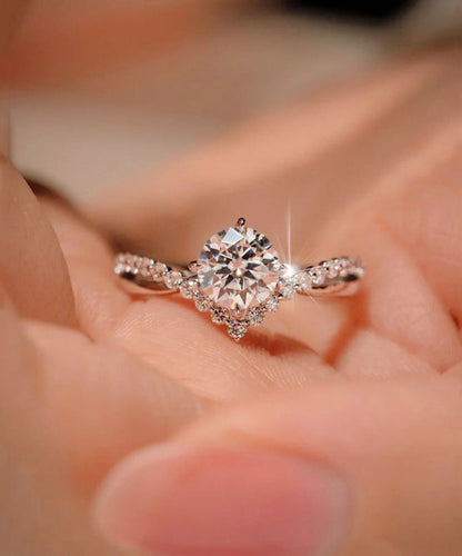 Stylish Silk Stergild Silver Zircon Gem Stone Rings
