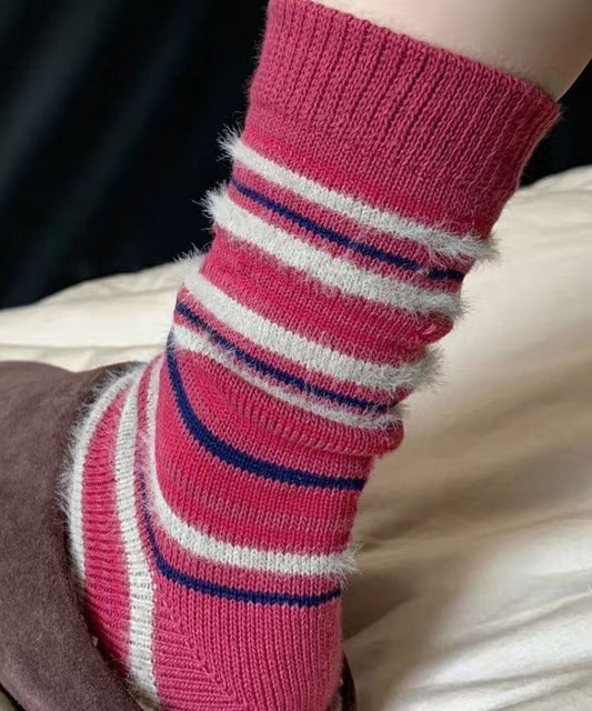 Stylish Striped Cozy Mid Calf Socks Autumn