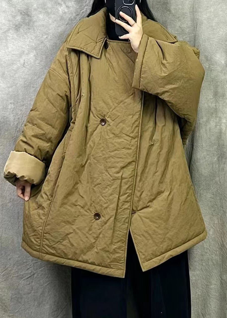 Stylish Yellow Oversized Fine Cotton Filled Puffers Jackets Winter