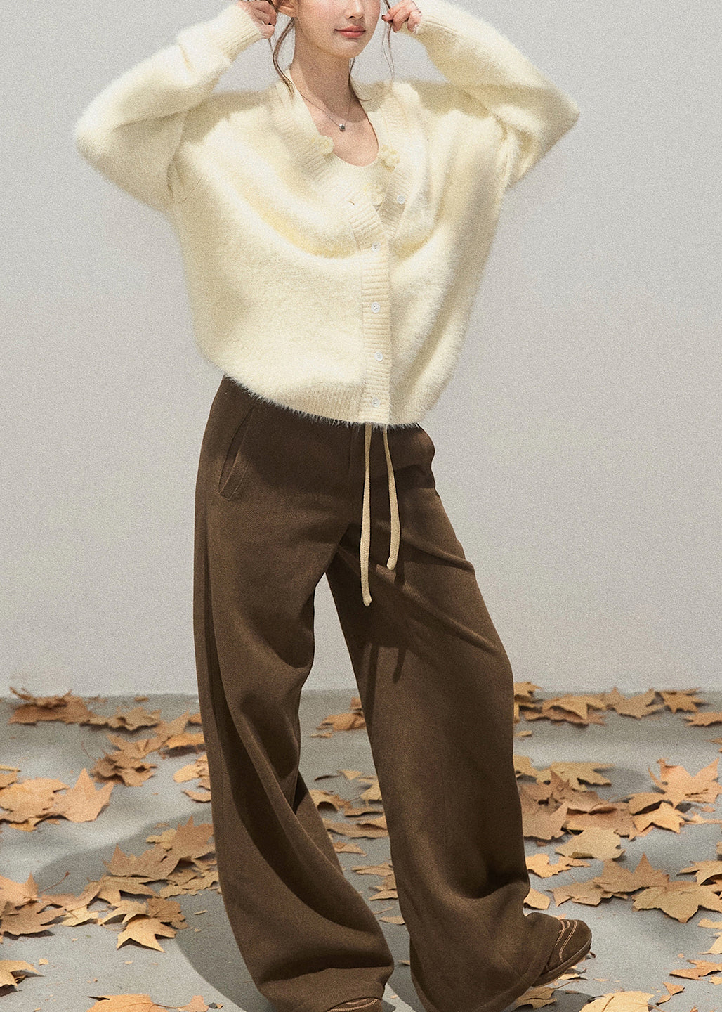 Stylish Yellow Oversized Warm Knit Cardigan Winter